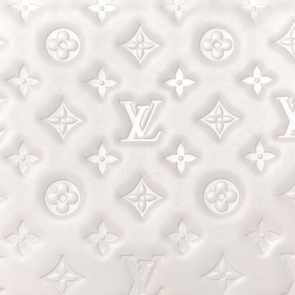 Louis Vuitton Lambskin Embossed Monogram Coussin PM Cream 7 of 12