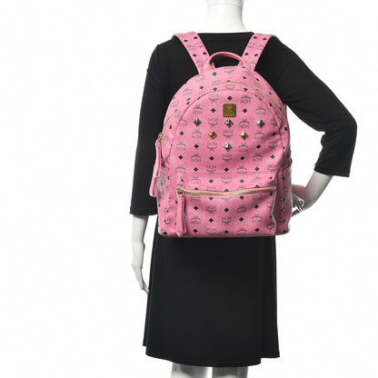 MCM Visetos Medium Sprinkle Stud Stark Backpack Pink 2 of 21