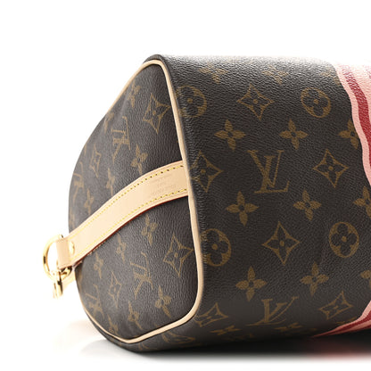 Louis Vuitton Mon Monogram Speedy Bandouliere 25 Light Pink Sari Red 8 of 9