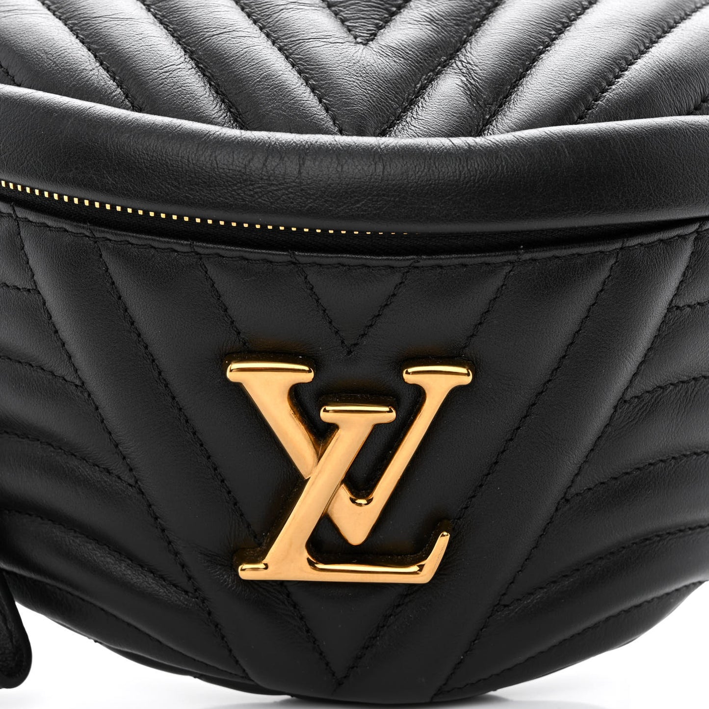 Calfskin Quilted New Wave Bumbag Black