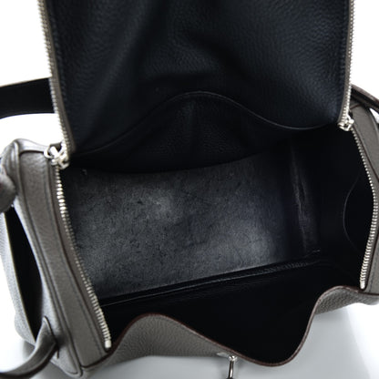 Hermes Taurillon Clemence Lindy 30 Etain Bleu Indigo 5 of 11