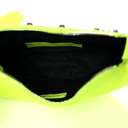 Balenciaga Agneau Arena Le Cagole Shoulder Bag XS Fluo Yellow 6 of 22