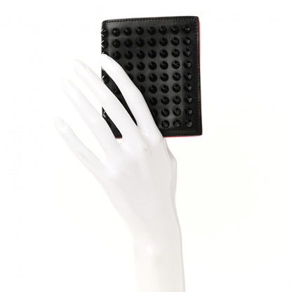 Christian Louboutin Calfskin Spiked Bi-Fold Wallet Black 2 of 9