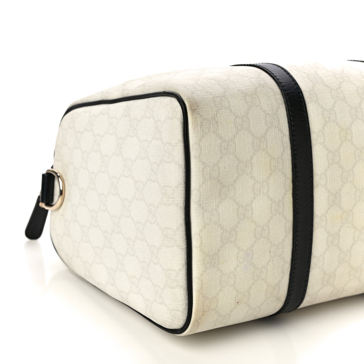 GG Plus Monogram Medium Joy Boston White Black
