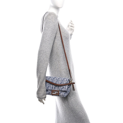 Fendi Denim Small Mamma Baguette Blue 2 of 10