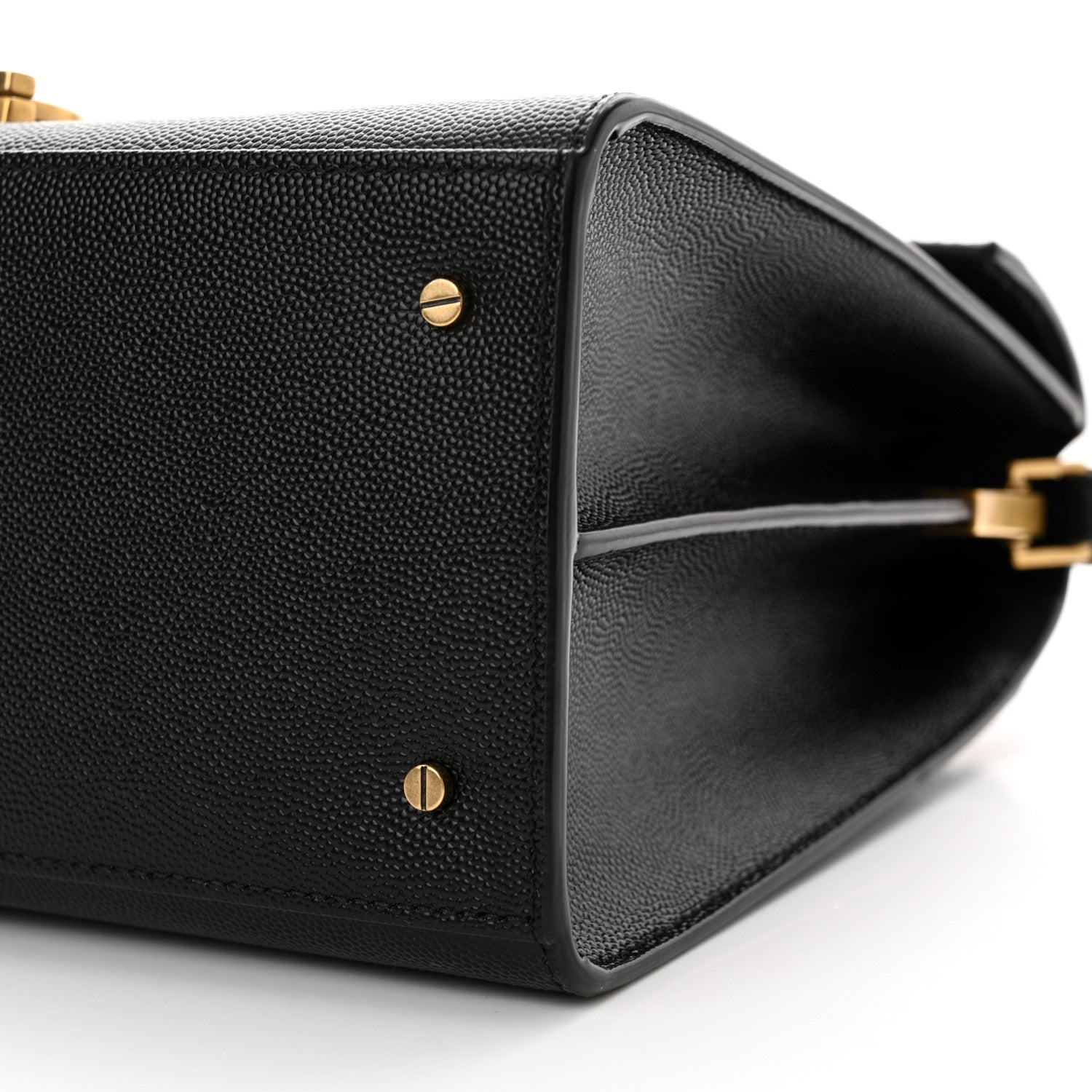 Saint Laurent Grain de Poudre Medium Classic Monogram Cassandra Top Handle Black 11 of 11