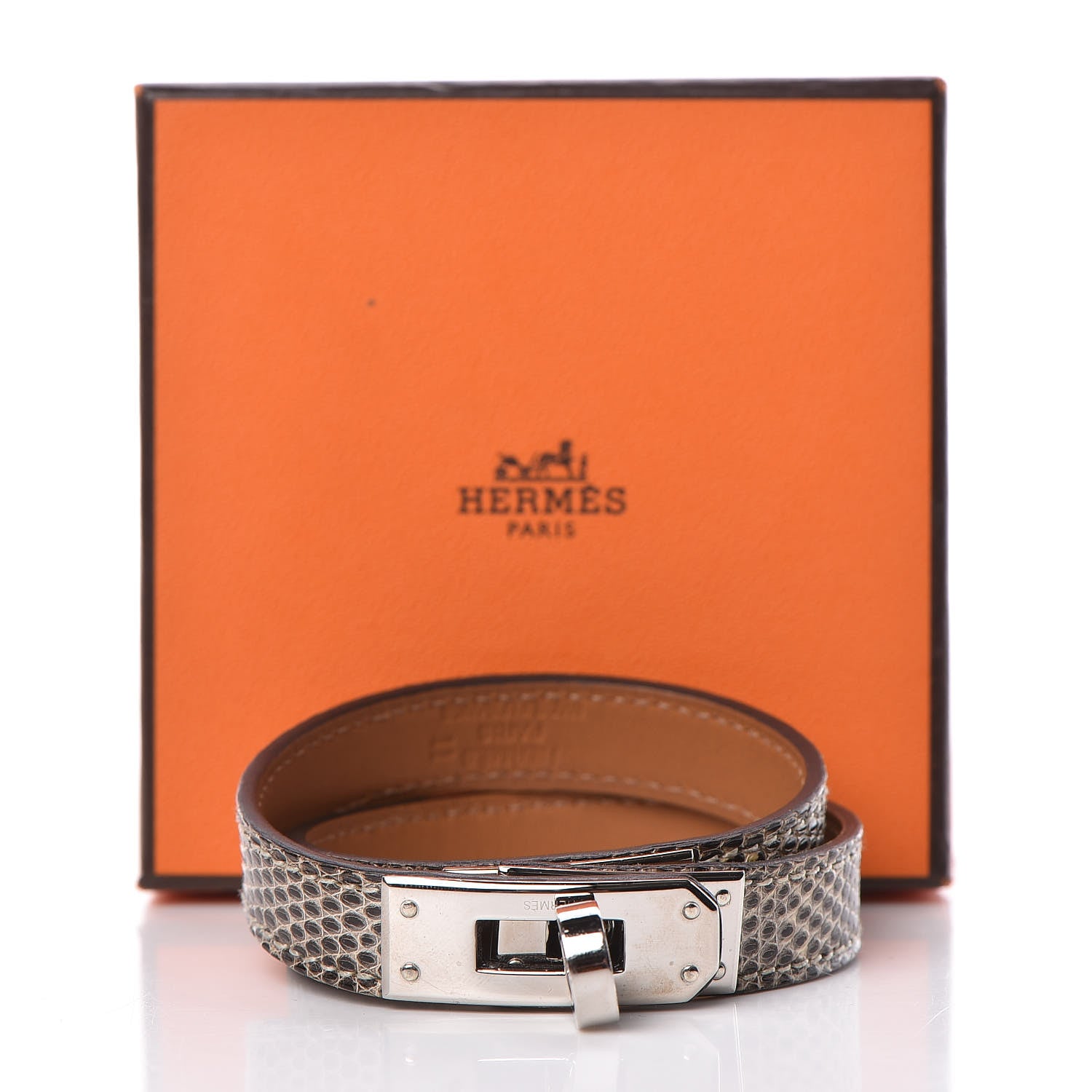 Hermes Lizard Kelly Double Tour Bracelet S Ombre 6 of 6