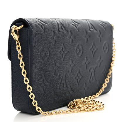 Louis Vuitton Empreinte Pochette Felicie Chain Wallet Navy 4 of 10