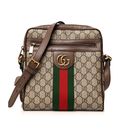 Gucci GG Supreme Monogram Web Small Ophidia Messenger Bag Brown 1 of 12