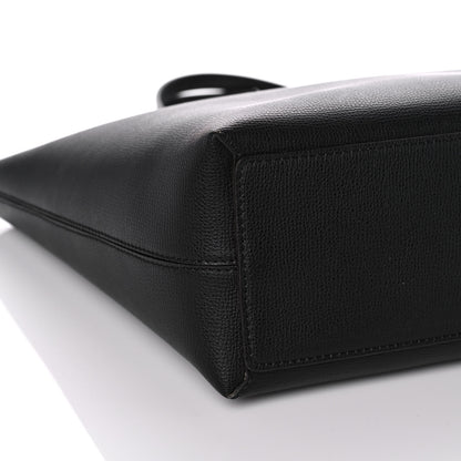 Burberry Grainy Calfskin Haymarket Colours Check Medium Zip Tote Black 9 of 10