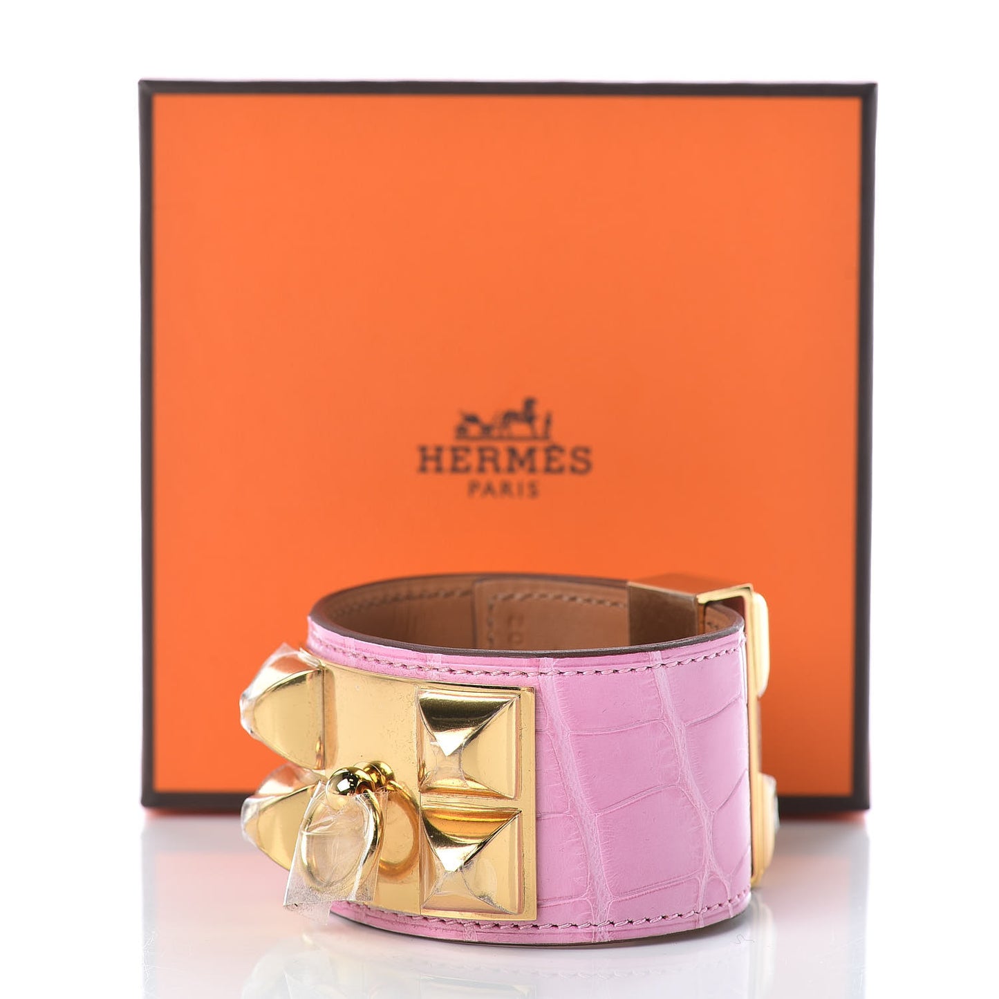 Matte Alligator Collier De Chien CDC Bracelet 5P Pink