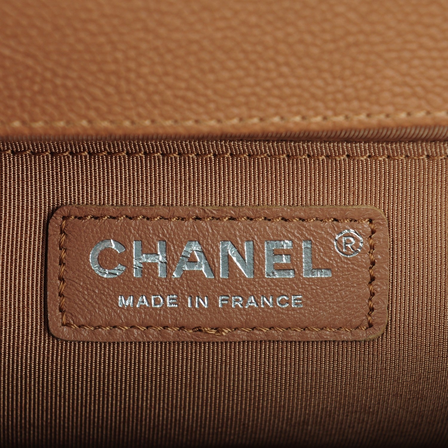 Chanel Caviar Quilted Medium Boy Flap Camel 6 of 7
