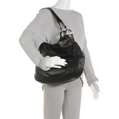 Gucci Leather Guccissima Medium Charlotte Hobo Black 2 of 7