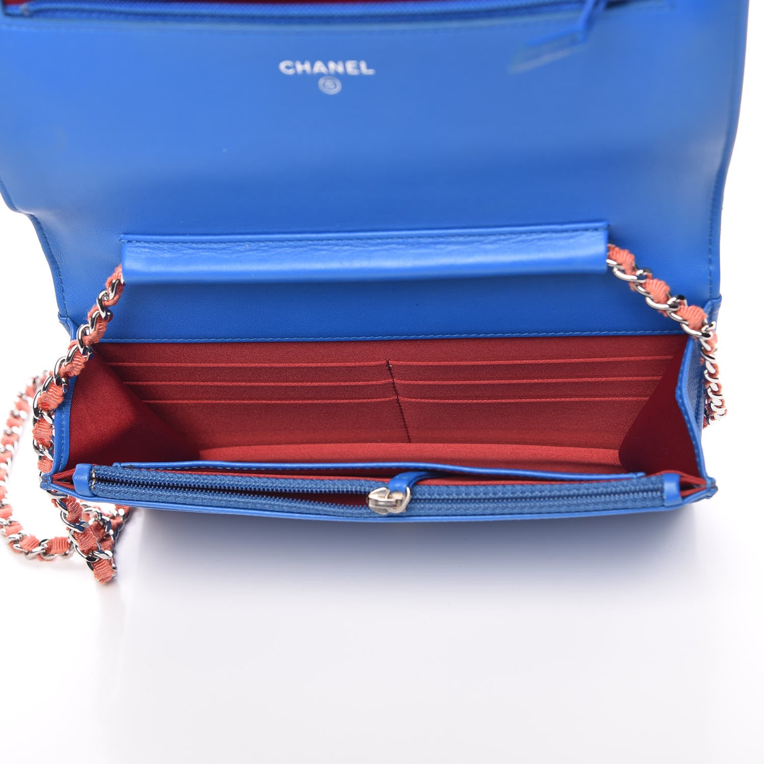 Chanel Vinyl Lipstick Wallet On Chain WOC Dark Blue 5 of 18