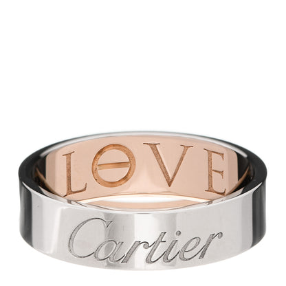 Cartier 18K White Pink Gold 5.5mm Astro LOVE Ring 53 6.25 1 of 6
