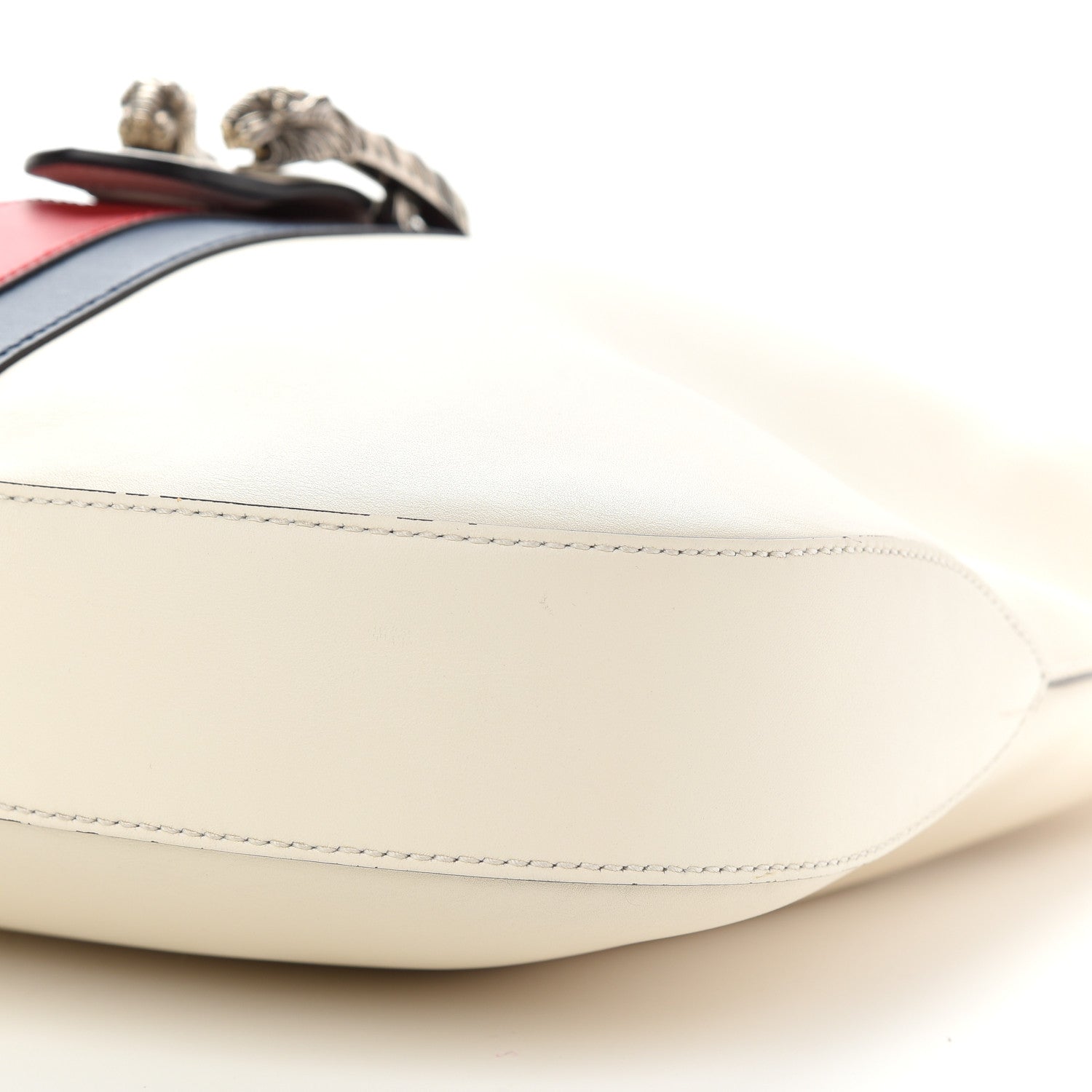 Gucci Calfskin Web Stripe Medium Dionysus Hobo White 9 of 10