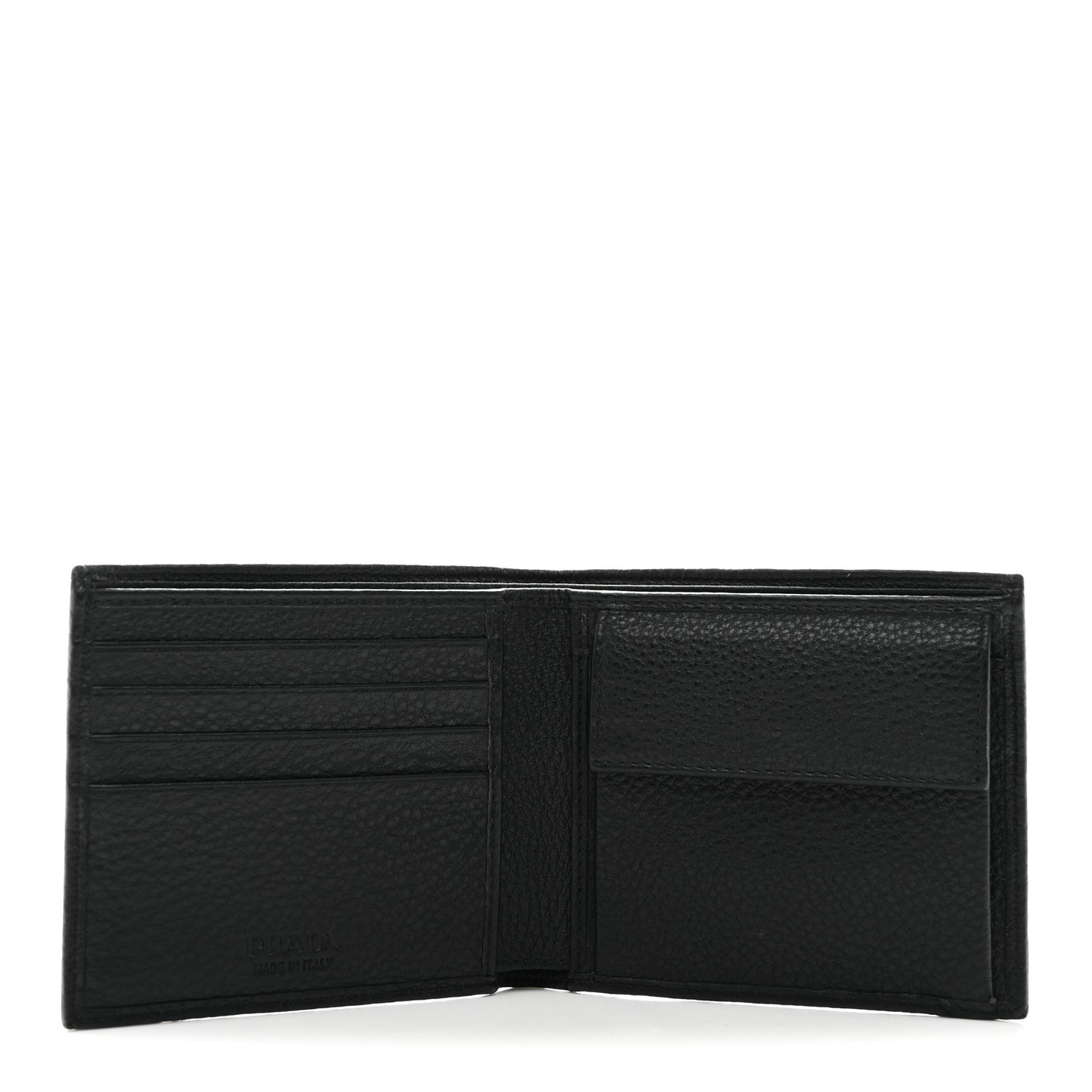 Vitello Grain Bi-Fold Wallet Black