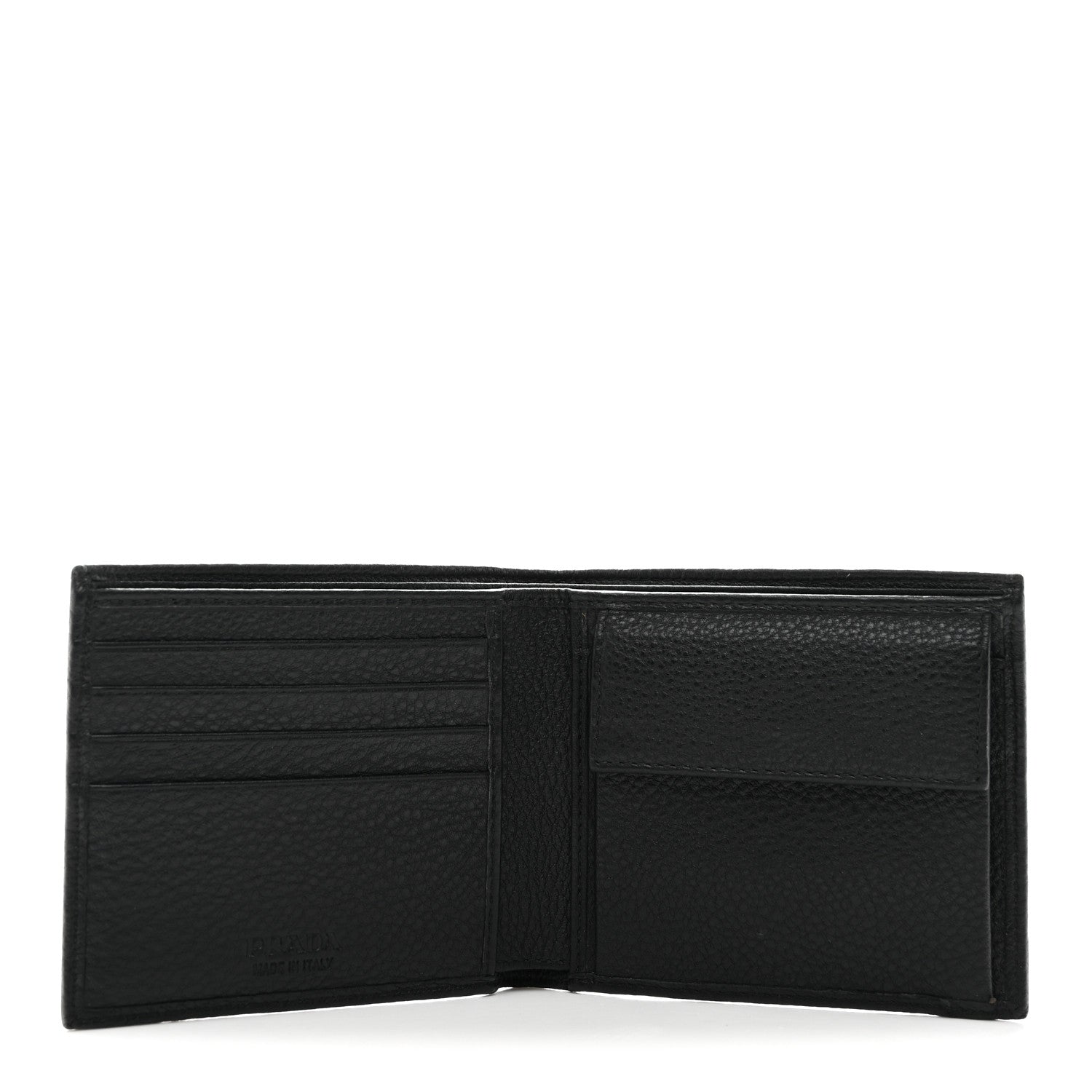Prada Vitello Grain Bi-Fold Wallet Black 5 of 7