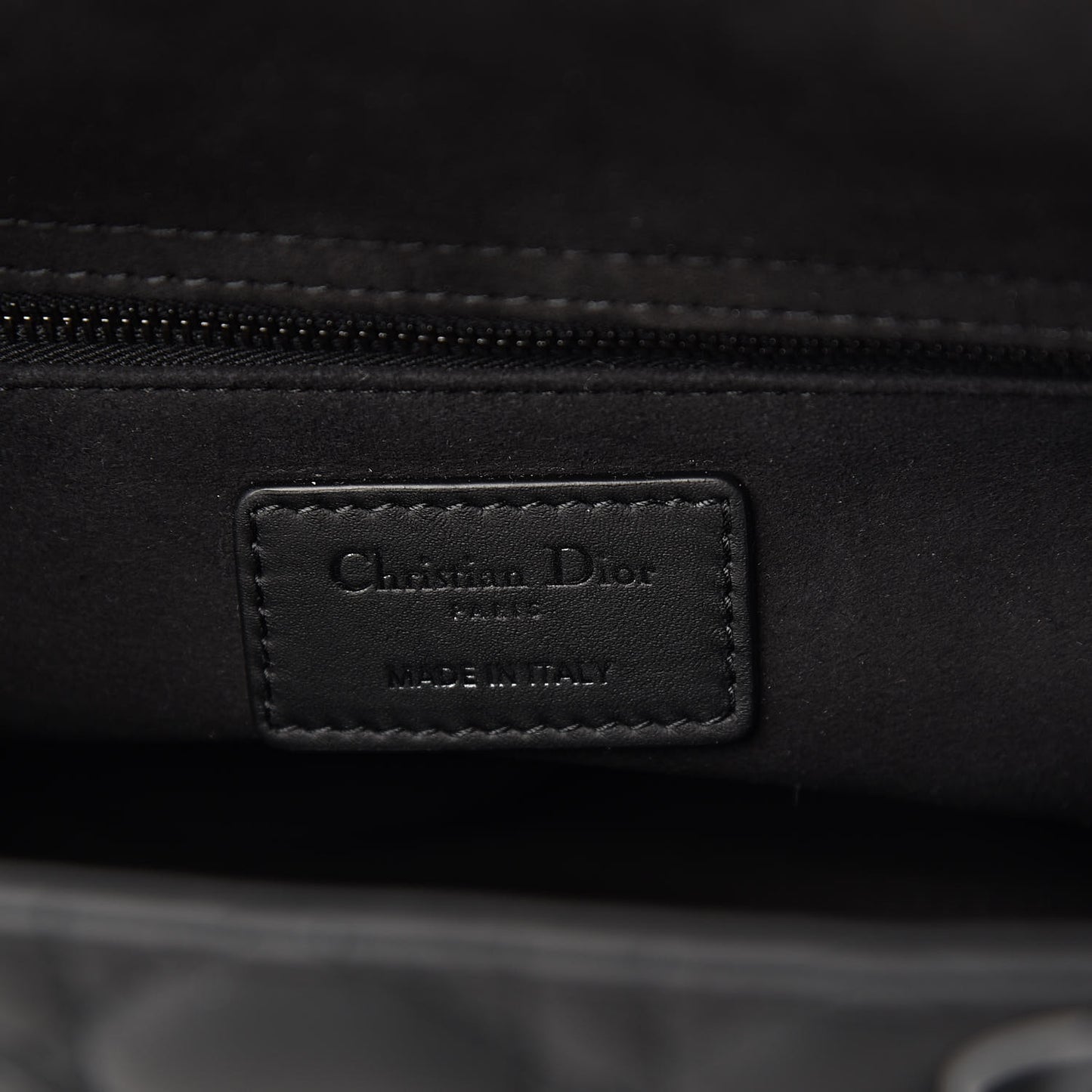 Ultra Matte Calfskin Cannage Medium Lady Dior Black