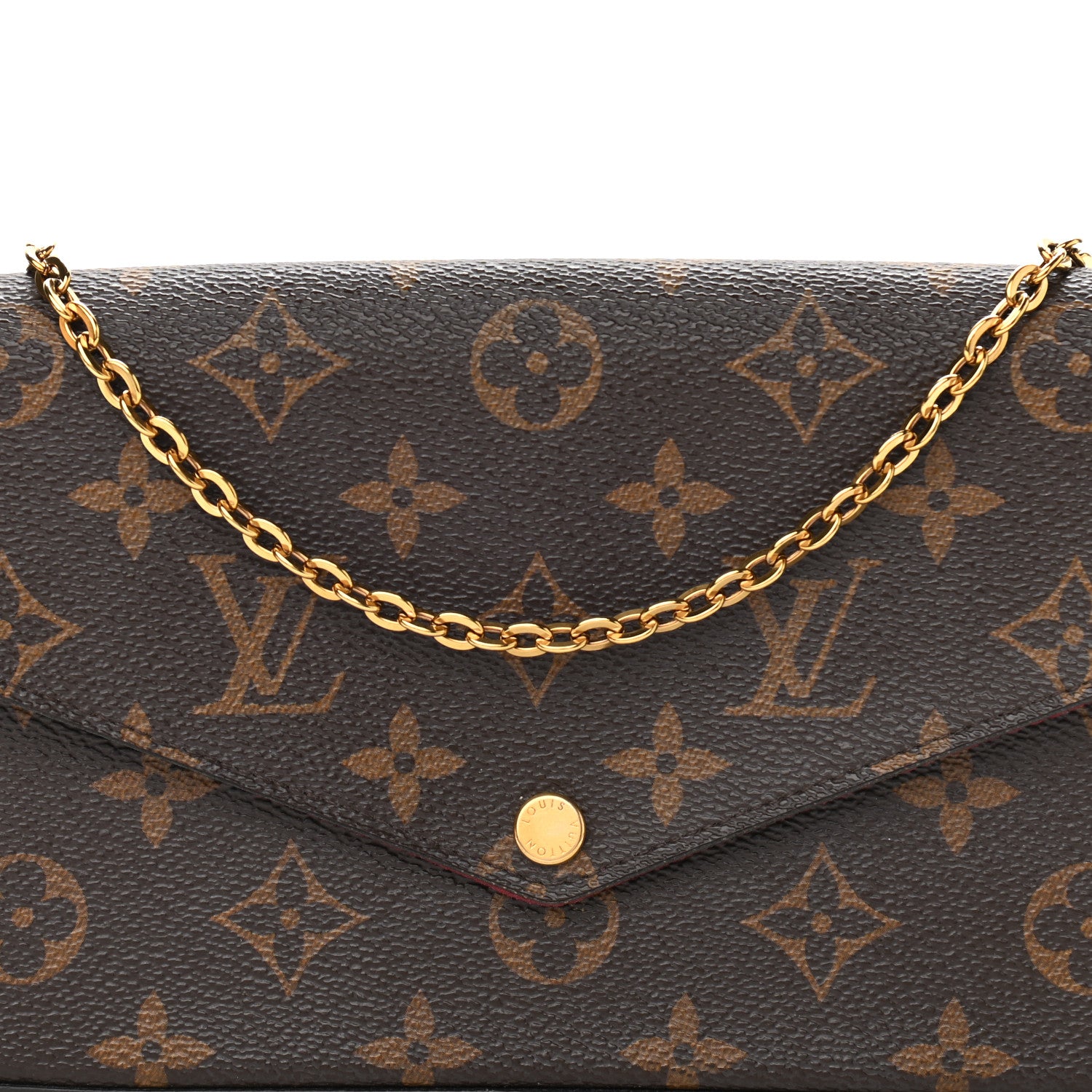 Louis Vuitton Monogram Pochette Felicie Chain Wallet Fuchsia 9 of 12