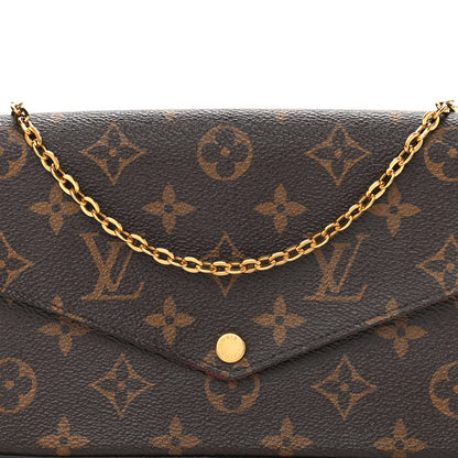 Louis Vuitton Monogram Pochette Felicie Chain Wallet Fuchsia 9 of 12