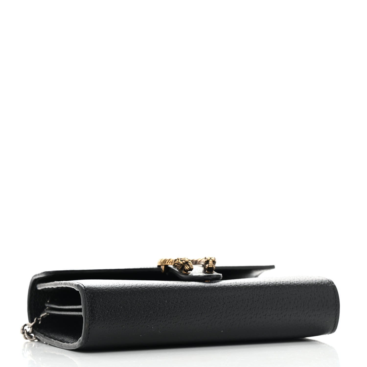Gucci Calfskin Web Mini Dionysus Chain Wallet Black 4 of 13