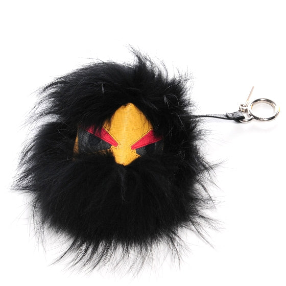 Fendi Mink Fur Furyou Monster Bag Bug Charm Black 1 of 5