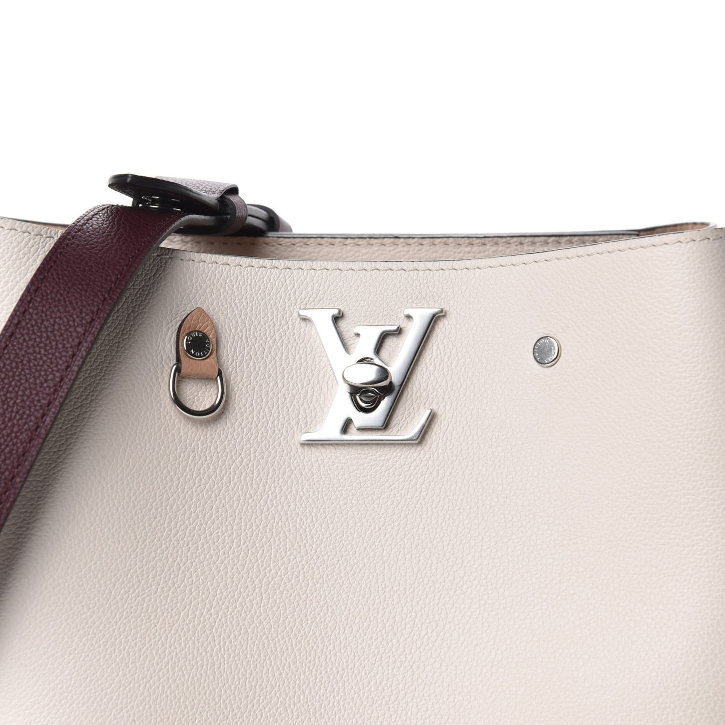 Calfskin Lockme Bucket Soie Quartz Calla