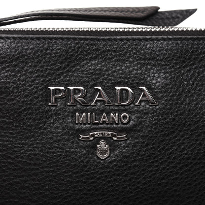 Prada Vitello Phenix Double Zip Crossbody Bag Black 14 of 18