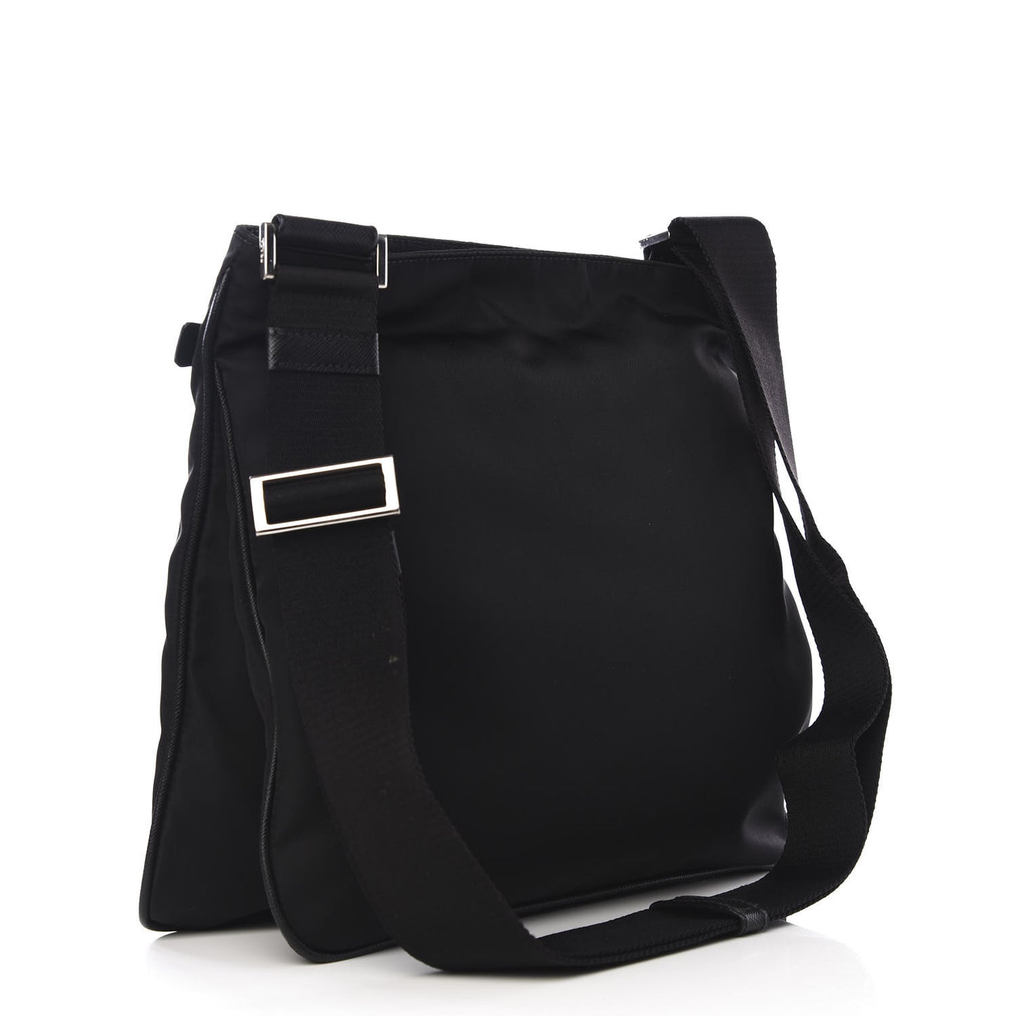 Nylon Vela Flat Messenger Bag Black