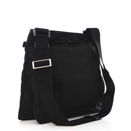 Prada Nylon Vela Flat Messenger Bag Black 2 of 8