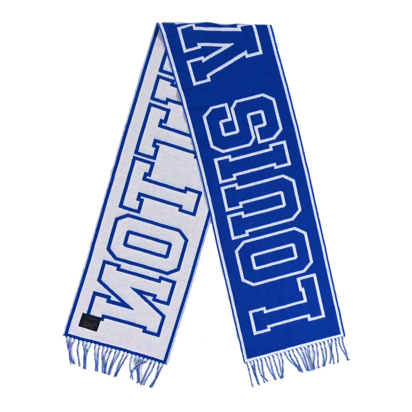 Wool Cashmere Louis City Scarf Blue White