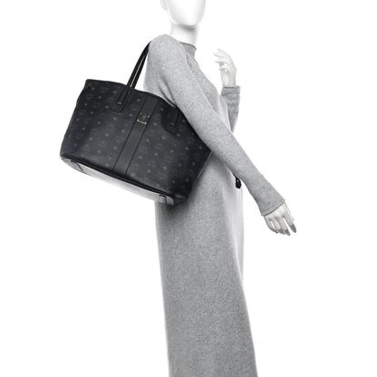 MCM Visetos Medium Liz Reversible Shopper Tote Black 2 of 12