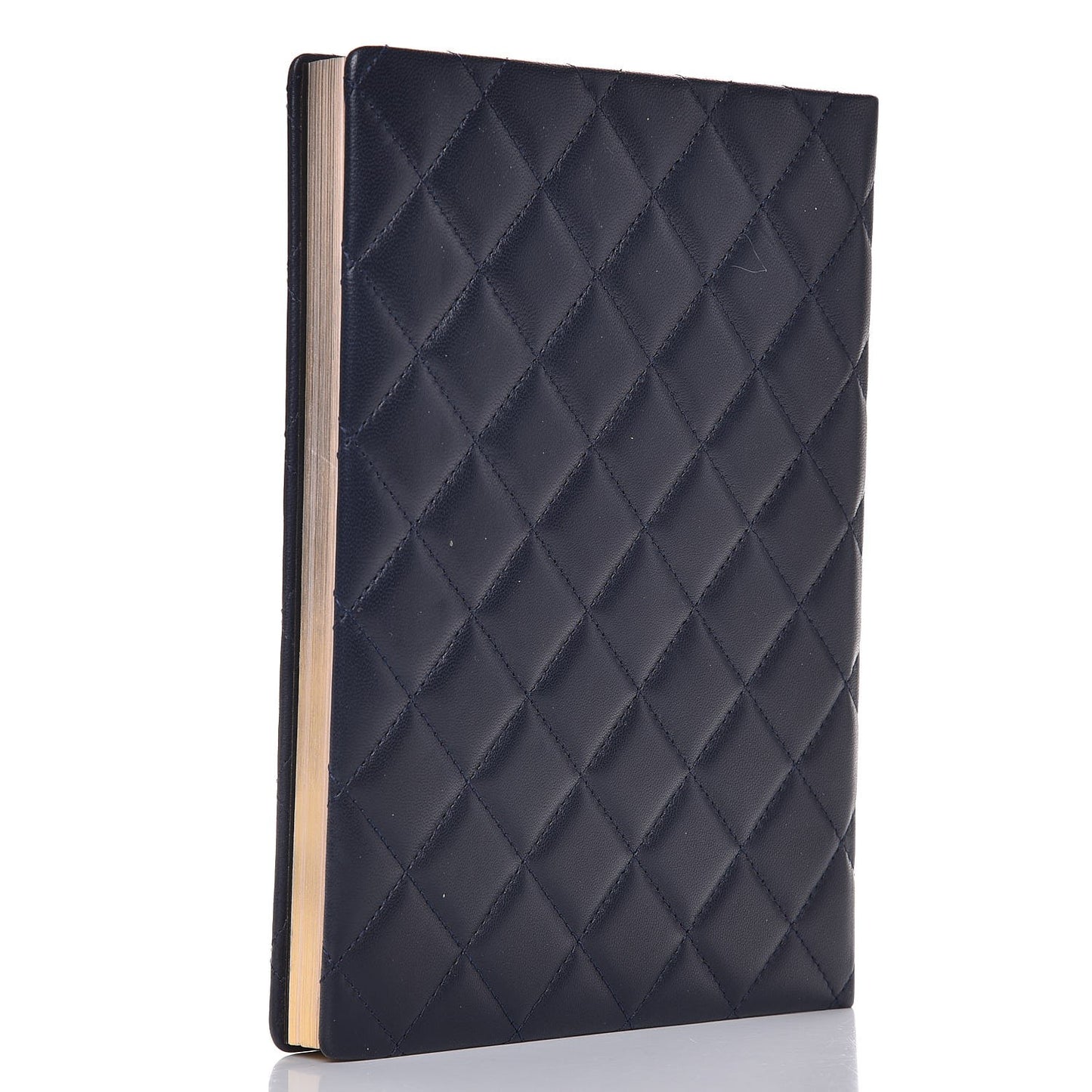 Lambskin Quilted Notebook Navy