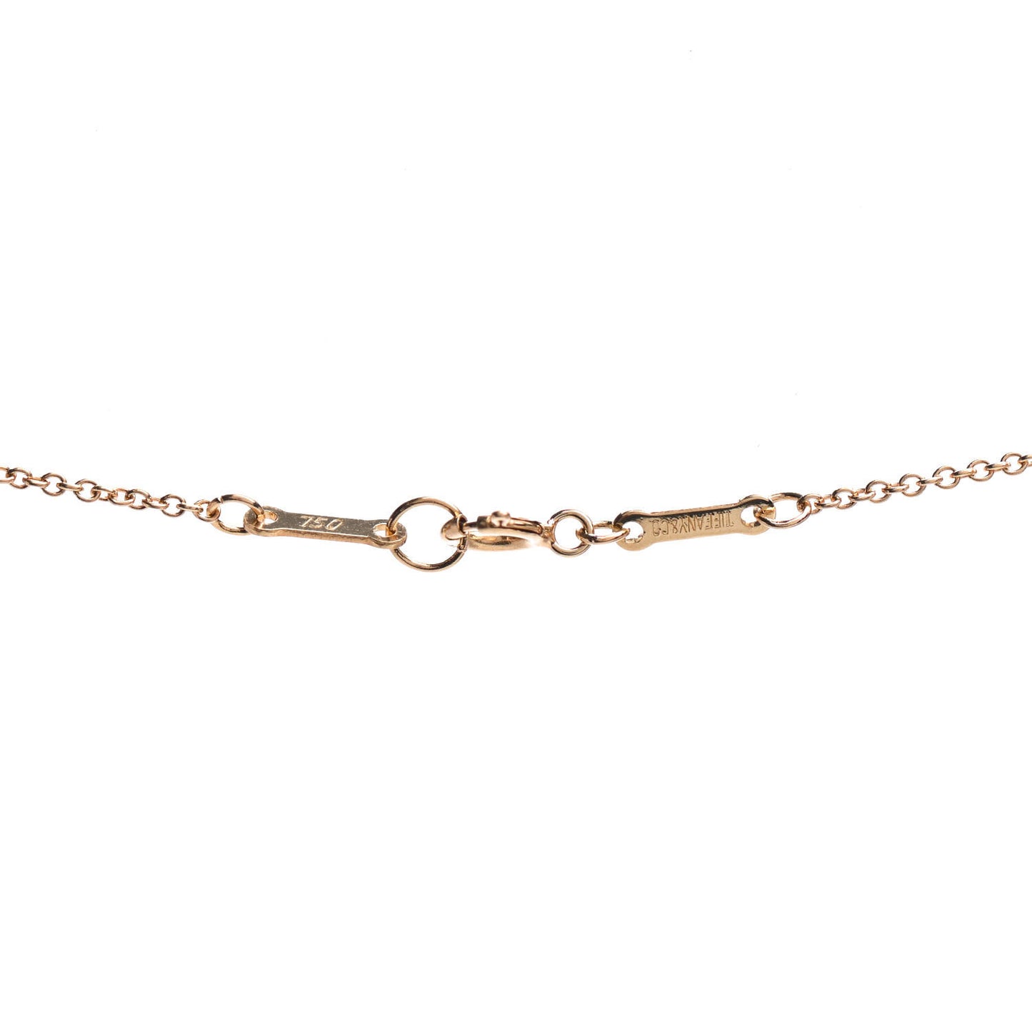 18K Yellow Gold 14mm Elsa Peretti Open Heart Pendant Necklace