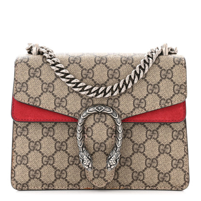Gucci GG Supreme Monogram Mini Dionysus Shoulder Bag Hibiscus Red 1 of 12