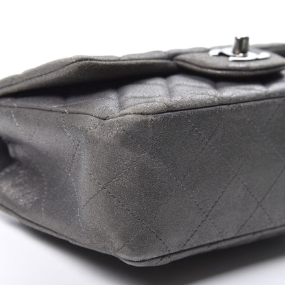 Chanel Iridescent Calfskin Quilted Mini Rectangular Flap Charcoal Grey 5 of 9
