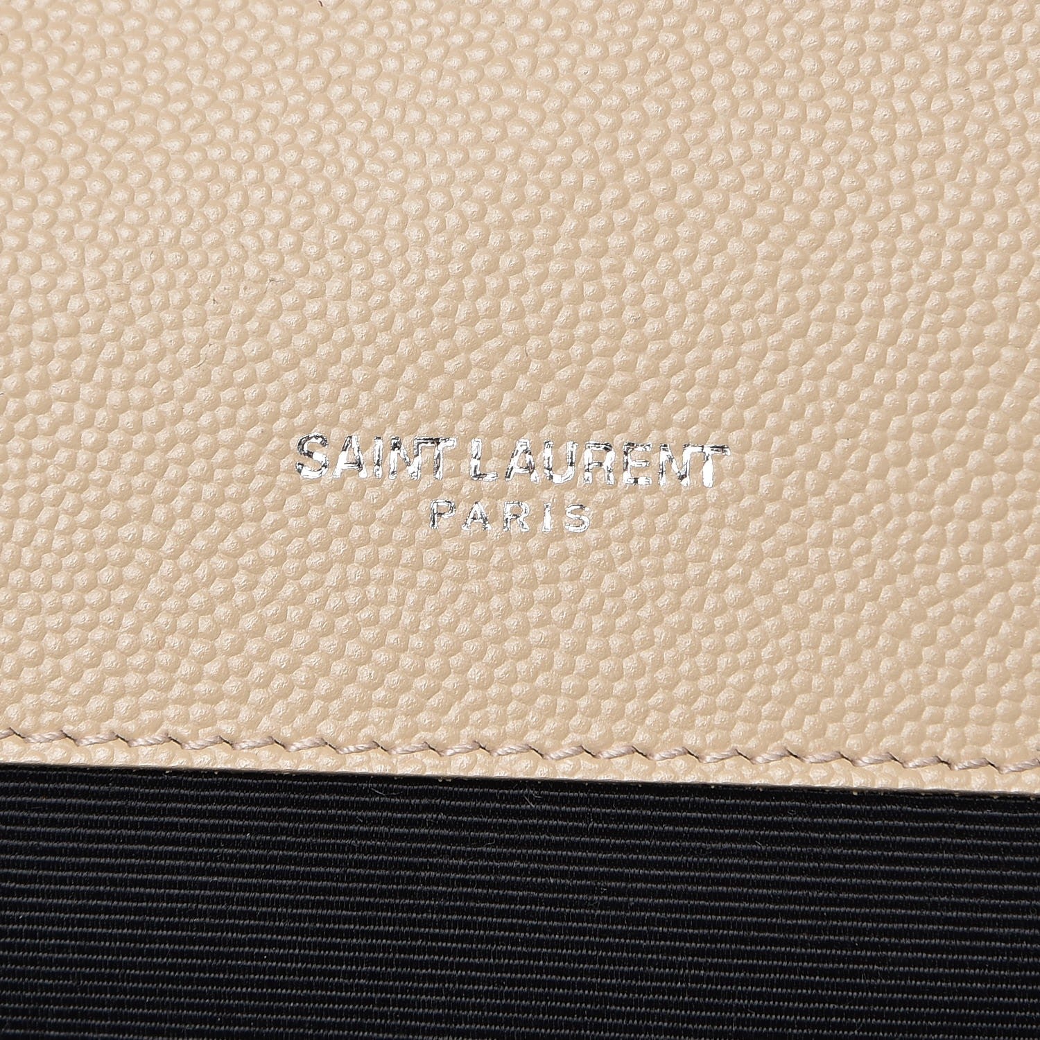 Saint Laurent Grain De Poudre Mixed Matelasse Large Triquilt Monogram Satchel Nude Powder 7 of 8