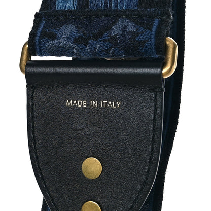 Christian Dior Oblique Denim Studded Shoulder Strap Blue 5 of 7