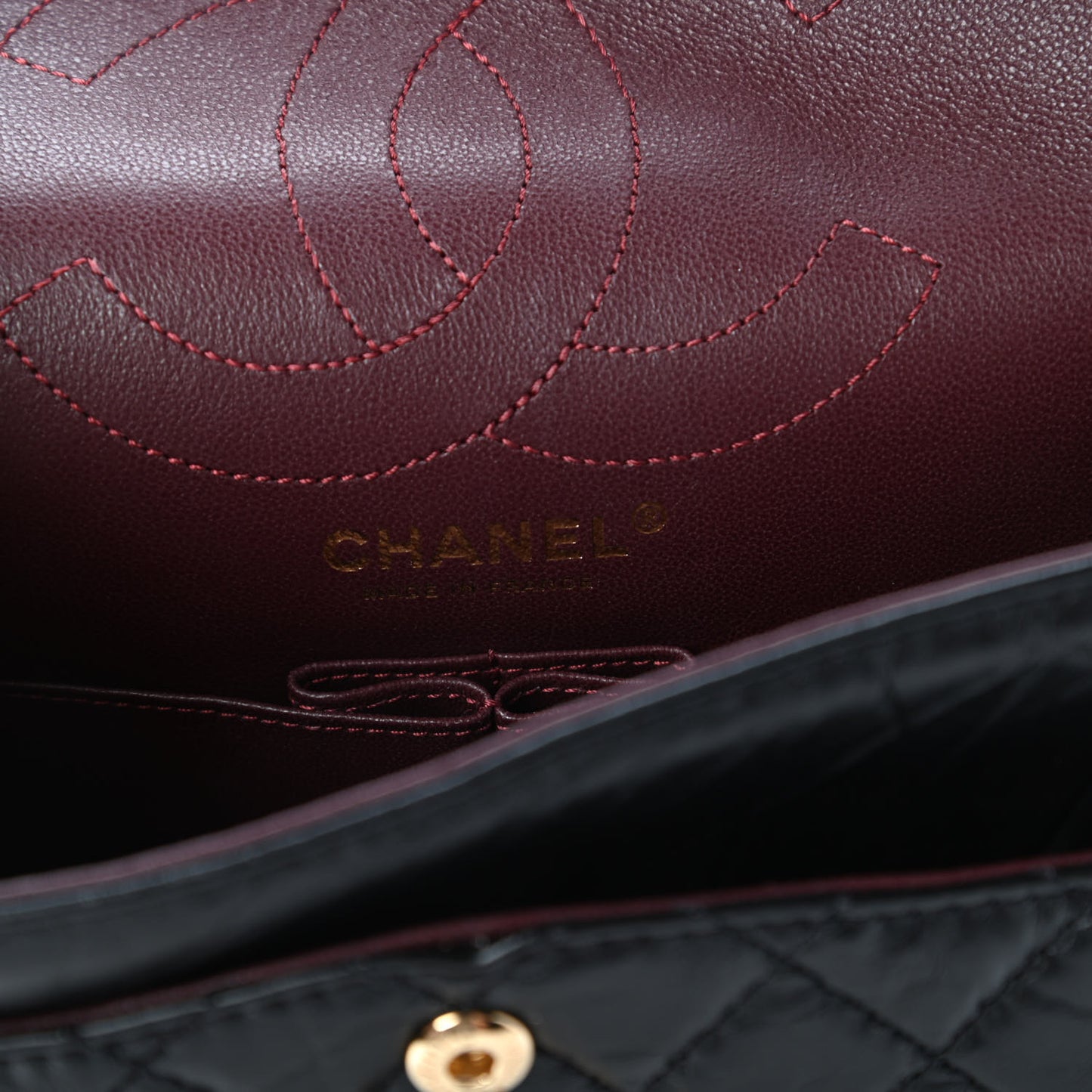 Aged Calfskin Lucky Charms 2.55 Reissue 225 Flap Black