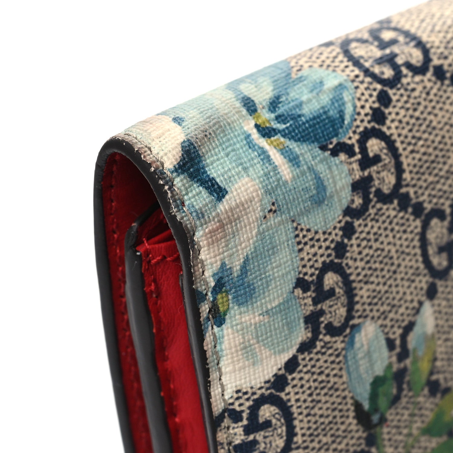Gucci GG Supreme Monogram Blooms Continental Wallet Blue 12 of 12