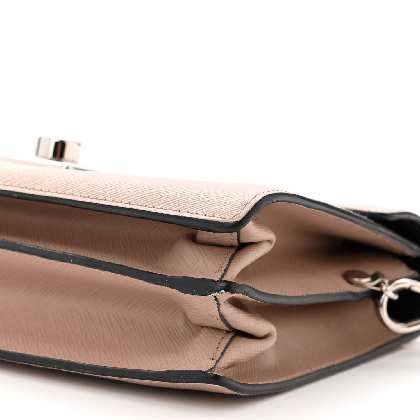 Saffiano Lux Sound Shoulder Bag Cipria