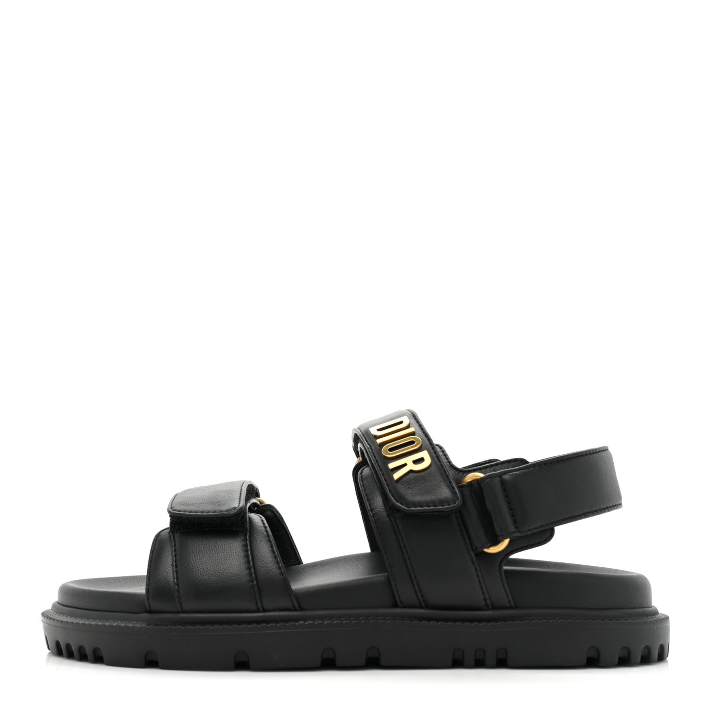 Lambskin Dioract 10mm Sandals 36.5 Black