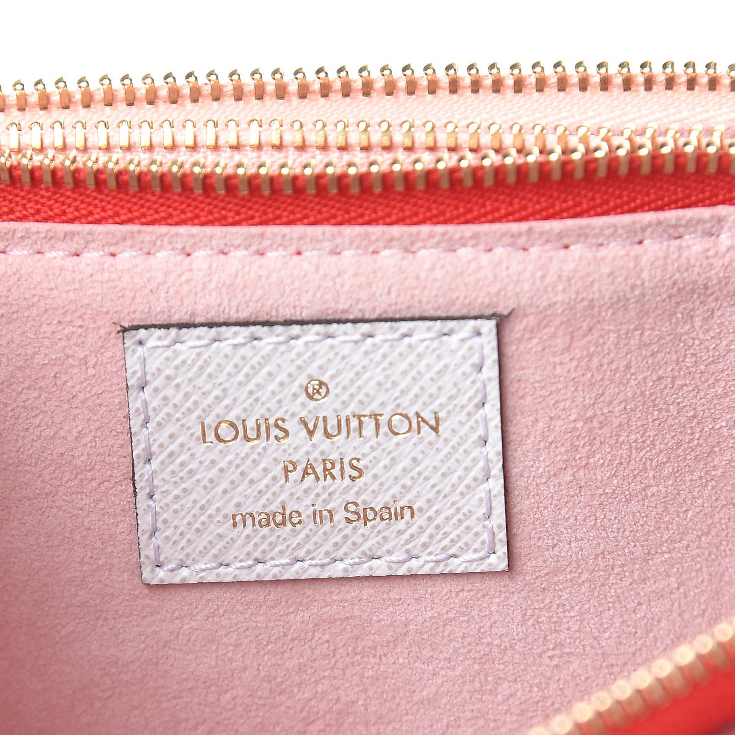 Monogram Giant Double Zip Pochette Rouge