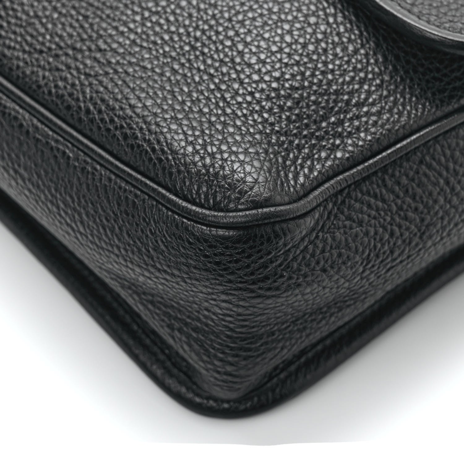 Prada Vitello Daino Flat Flap Messenger Bag Black 11 of 11