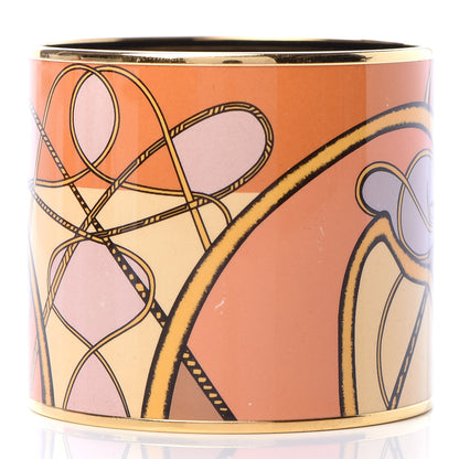 Hermes Enamel Printed Mega Wide Coup De Fouet Bracelet 65 3 of 10