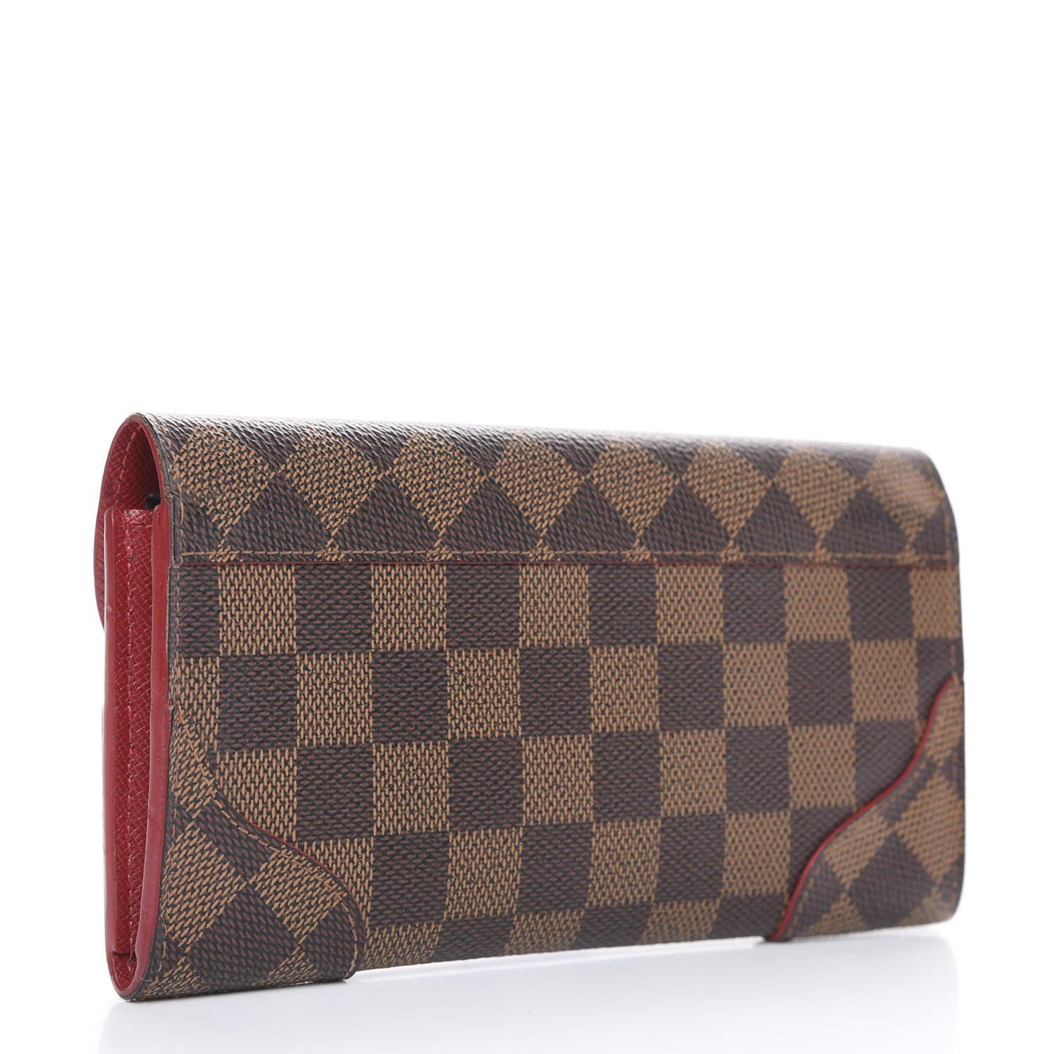 Louis Vuitton Damier Ebene Caissa Wallet Cherry 3 of 11