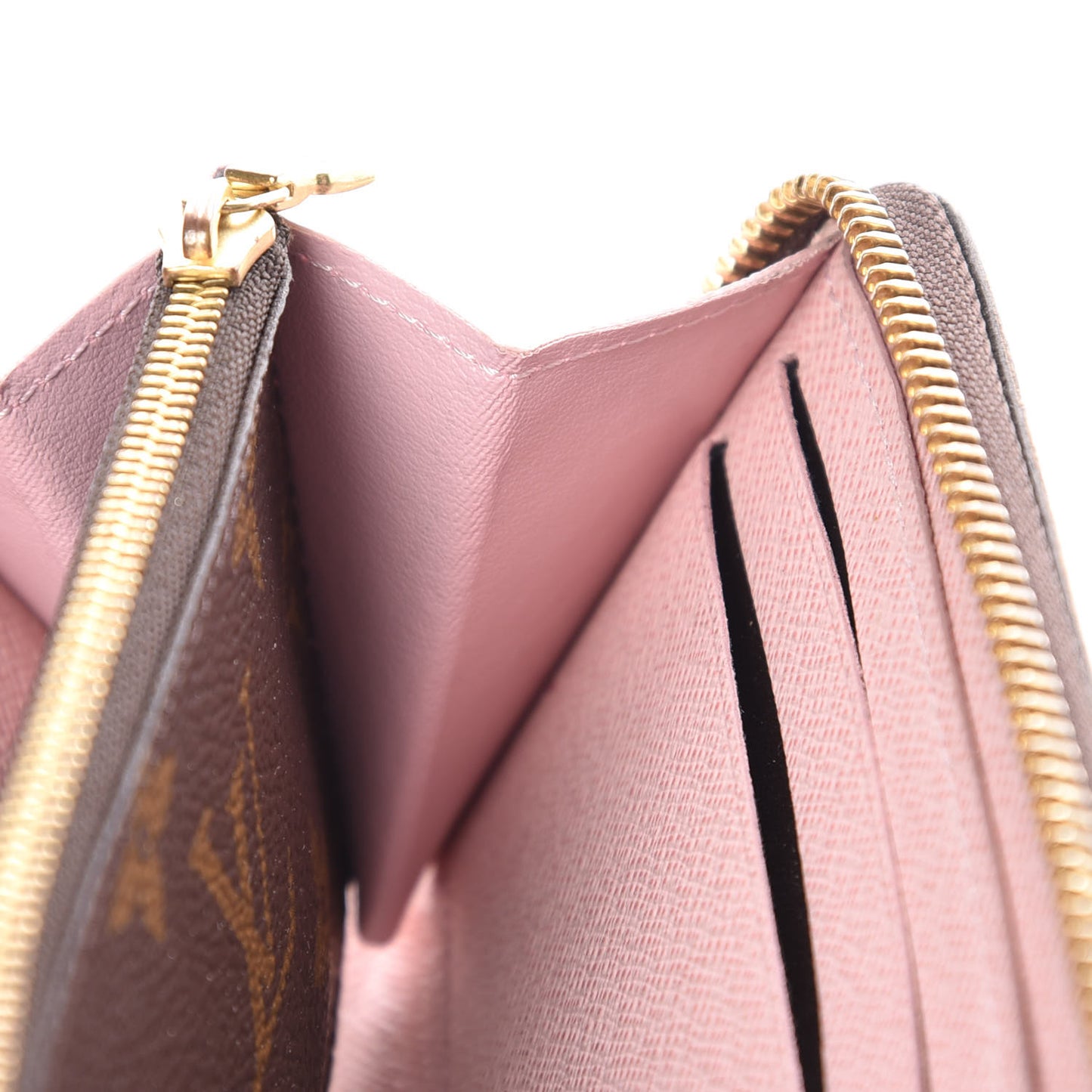 Monogram Clemence Wallet Rose Ballerine