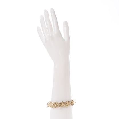 Chanel Crystal CC Sheath of Wheat Bracelet Gold 2 of 6