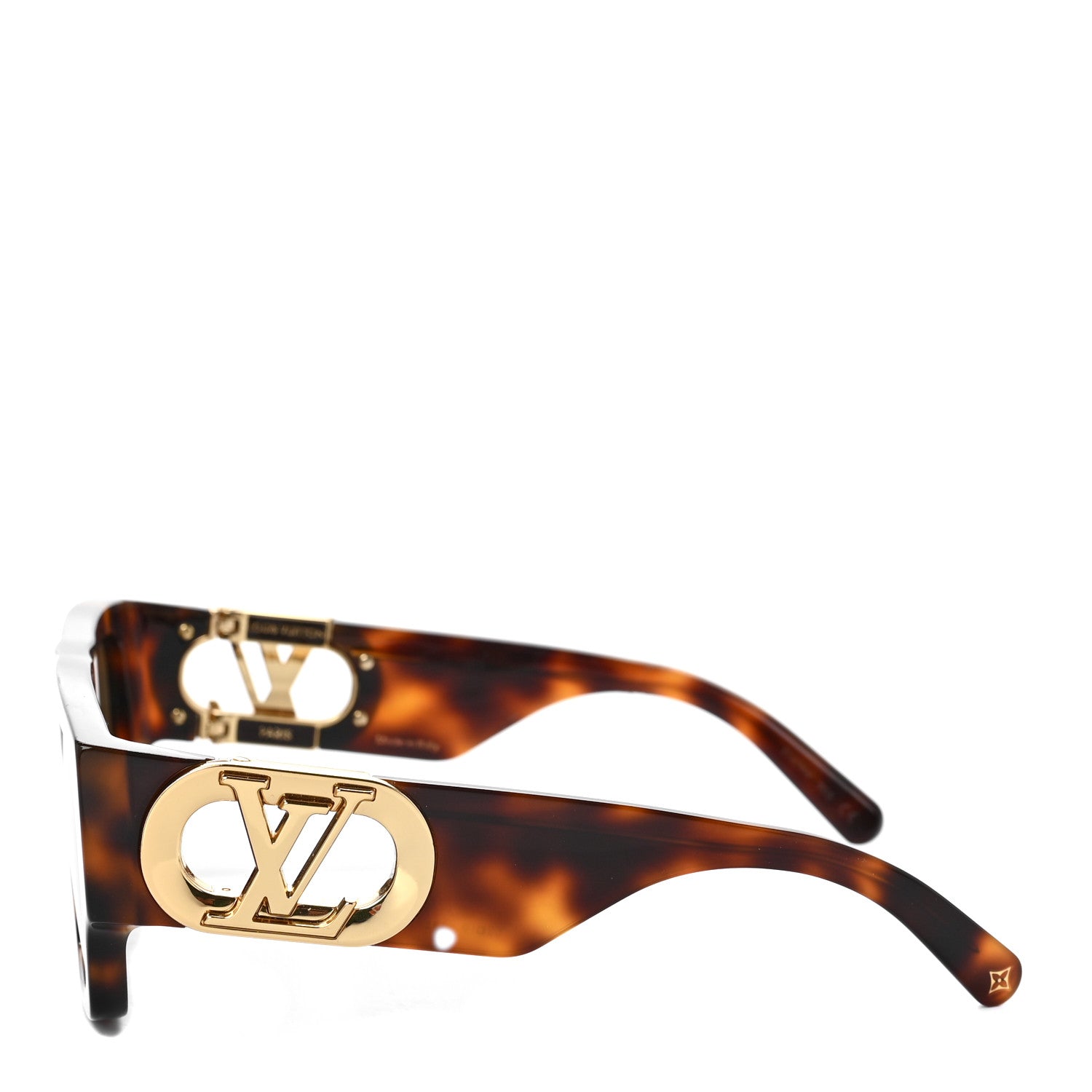 Louis Vuitton Acetate LV Link Square Sunglasses Z1479W Dark Tortoise 3 of 9